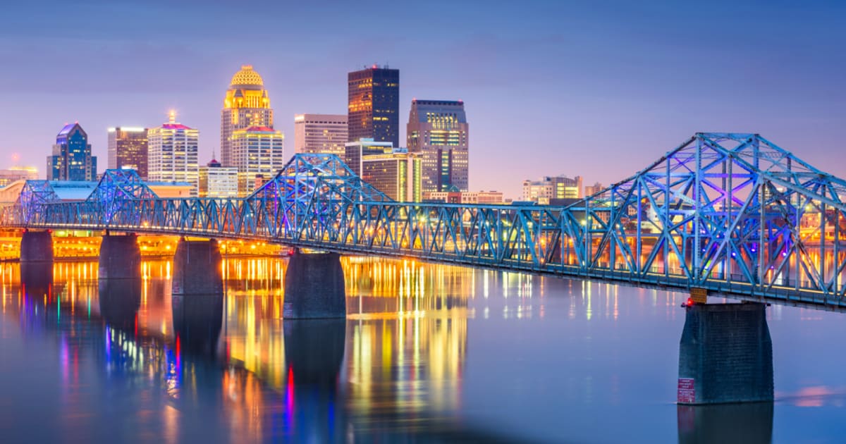 A bridge over a river in cleveland, ohio, united states.