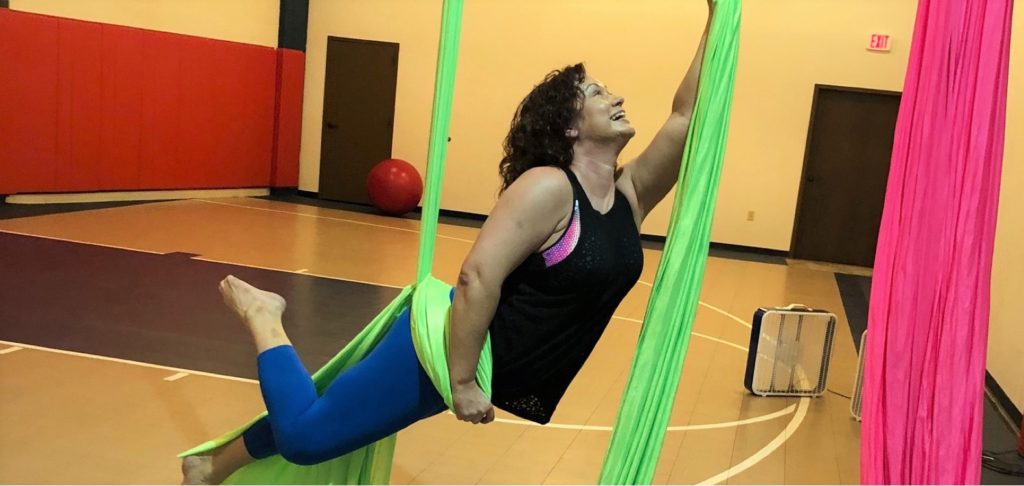 Image of a woman practicing acrobatic dance