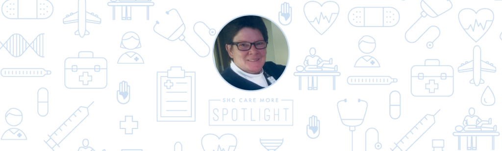 Banner: Care More Spotlightof another nurse