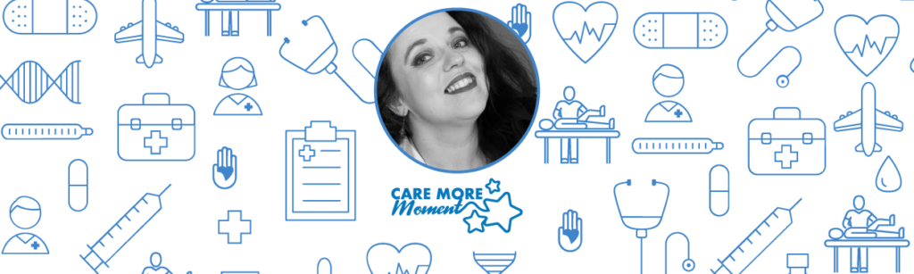 Banner: Care More Spotlight of healthcare professional, Marissa Southards
