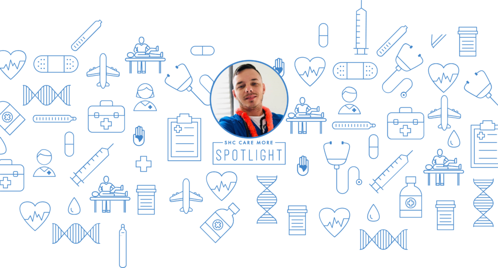 Banner: Care More Spotlight of healthcare worker James