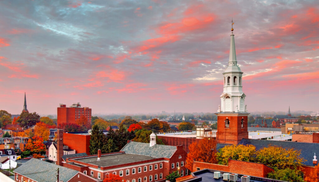 Image: Skyline of Lancaster, Pennsylvania shown as a destination for Travel Nursing