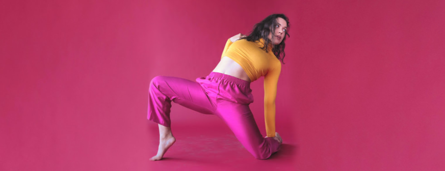 Image of a woman performing stretches