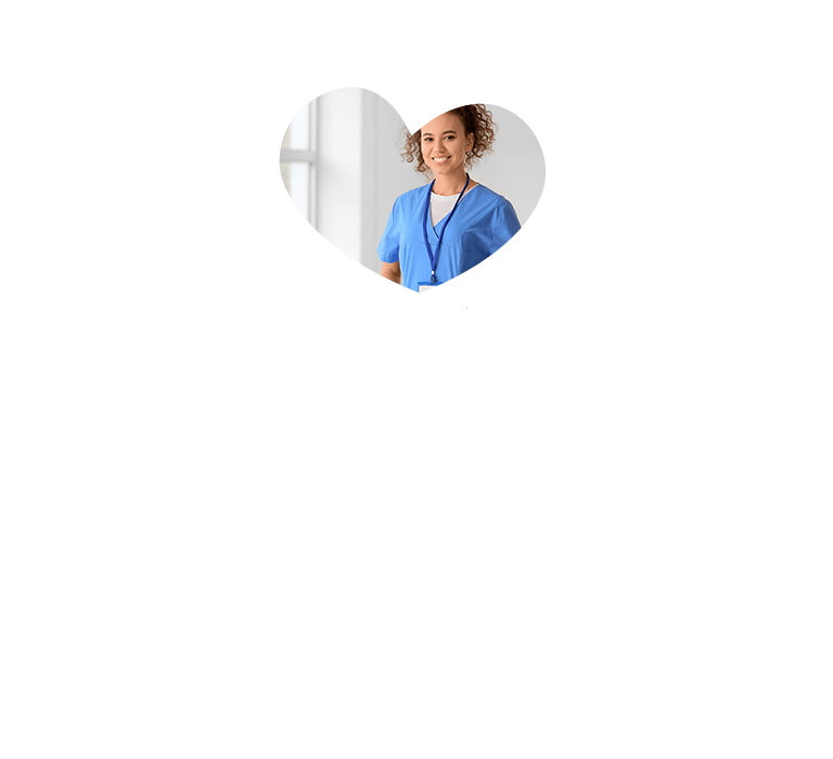 This is a testimonial that reads: The personalized approach made all the difference! I also really appreciate the added bonuses, such as the gift card for the new uniforms. It let me know that the company values its employees. Sara C., Registered Nurse
