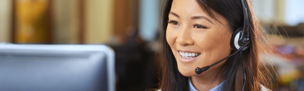 Image of a woman with a headset