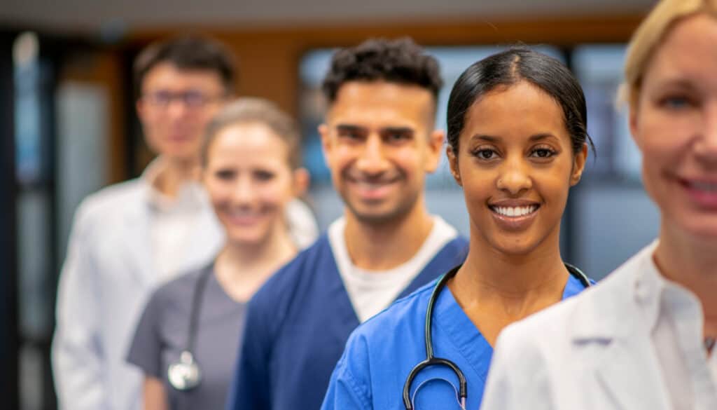 An image of Top Allied Health professionals smiling