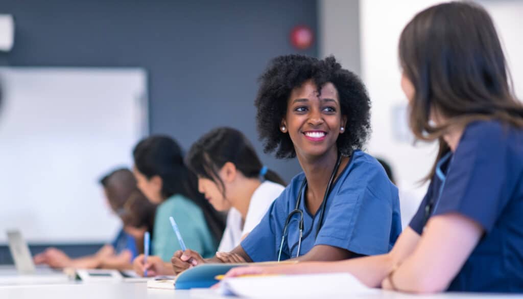 Image of a nurse's classroom full of students