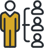 An icon representing an adult and two children.